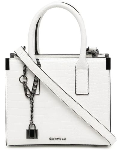Carvela Kurt Geiger Lock Mini Tote Bag - White