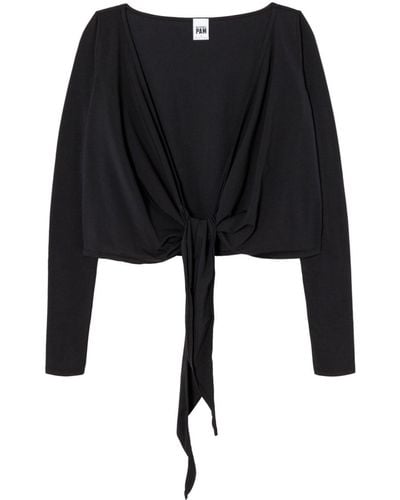 RE/DONE X Pamela Anderson Wrapped Cropped Top - Black