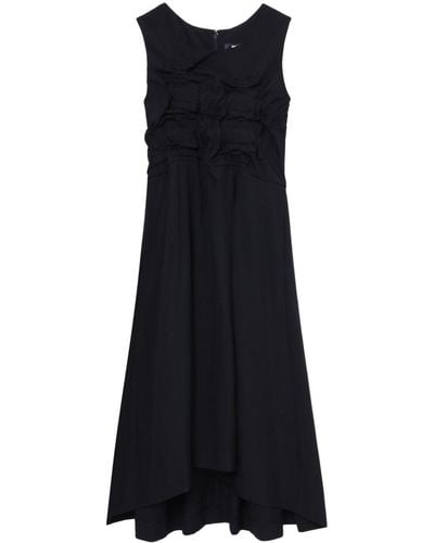 COMME DES GARÇON BLACK Pleat-detail Sleeveless Midi Dress - Black