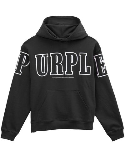 Purple Brand Mens Hwt Fleece Po Hoodie In Black