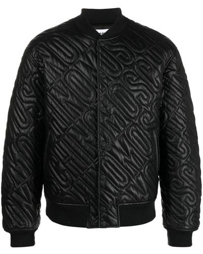 Moschino Quilted Bomber Jacket - Black
