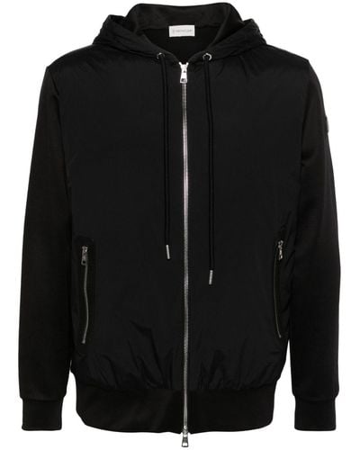 Moncler Panelled Zip-up Jacket - Black