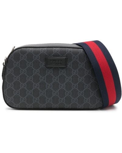 Gucci GG Supreme Canvas Shoulder Bag - Black