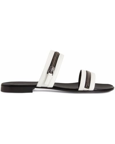 Giuseppe Zanotti Brad Sandalen Met Ritsdetail - Wit