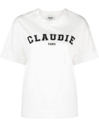 Claudie Pierlot T-shirt Met Logoprint - Wit
