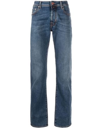 Jacob Cohen Jeans Met Logopatch - Blauw