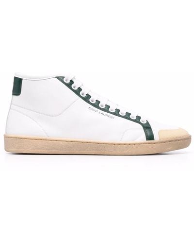 Saint Laurent Sl39 High-top Lace-up Sneakers - White