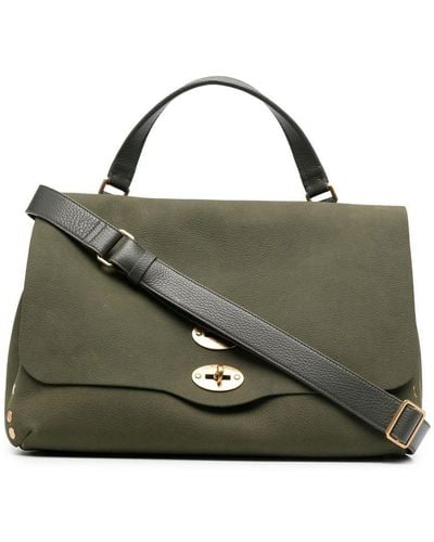 Zanellato Twist-lock Calf Leather Tote Bag - Green