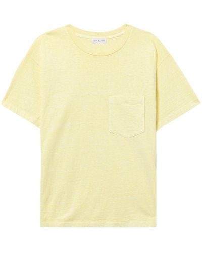 John Elliott T-Shirt mit Brusttasche - Gelb