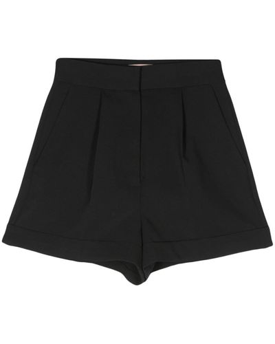 Twin Set Tailored Pleated Shorts - Black