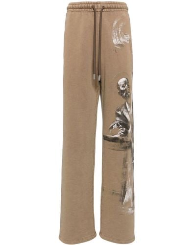 Off-White c/o Virgil Abloh S.matthew Cotton Track Trousers - Natural