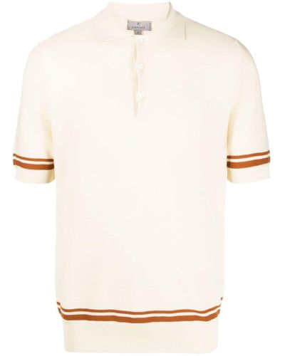 Canali Short-sleeve Cotton Polo - White
