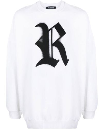 Raf Simons Sweatshirt mit Logo-Print - Weiß