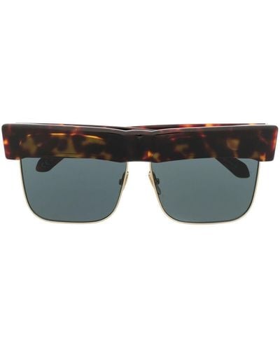 Linda Farrow Tortoiseshell-effect Oversize-frame Sunglasses - Black