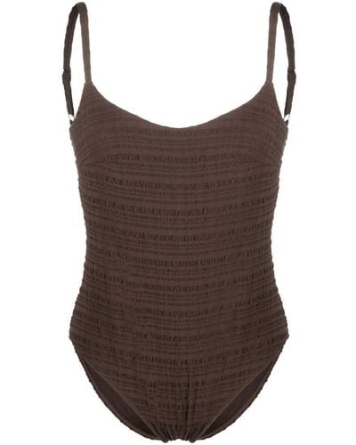 Form and Fold The One Scoop Swimsuit - Brown