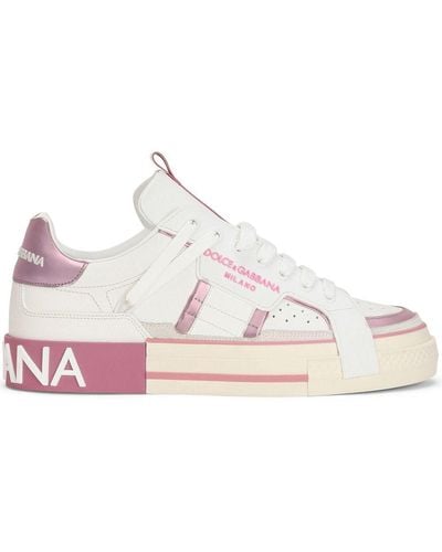 Dolce & Gabbana Logo-stripe Low-top Sneakers - White