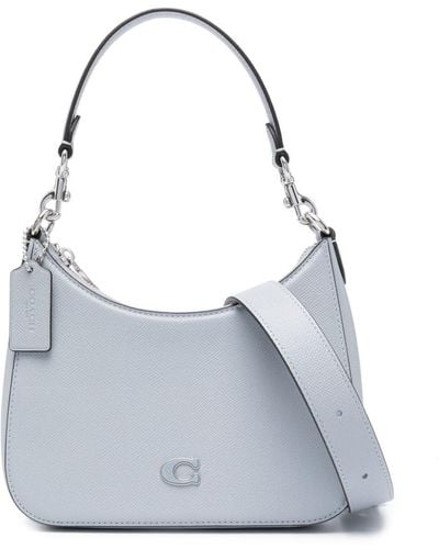 COACH Hobo Leather Tote Bag - Gray