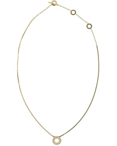 CADAR Collar Solo con colgante y diamantes en oro amarillo de 18kt - Blanco
