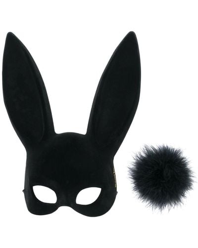 Maison Close Bunny Mask And Tail - Black