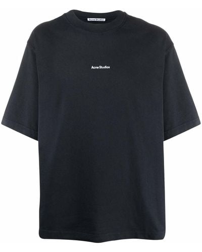 Acne Studios Camiseta con logo estampado - Negro