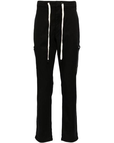 PAIGE Drawstring-waist Lyocell Trousers - Black