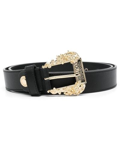 Versace Baroque-buckle Belt - Black