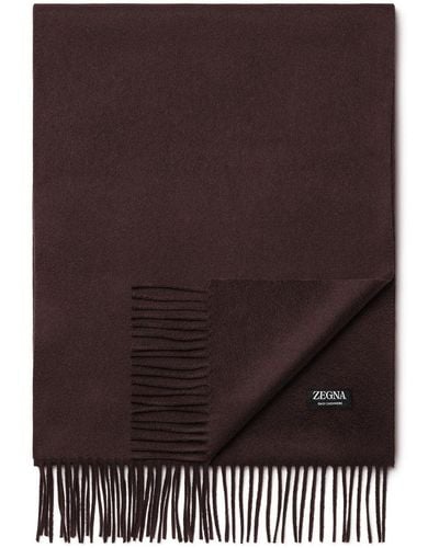Zegna Violet Oasi cashmere scarf - Marrón