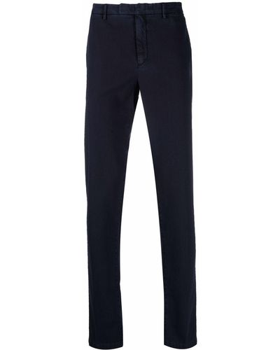 Boglioli Pantalon chino à coupe droite - Bleu