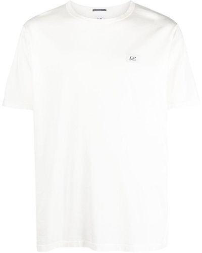 C.P. Company T-shirt Met Logopatch - Wit