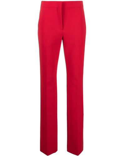 Moschino Pantaloni sartoriali con pieghe - Rosso