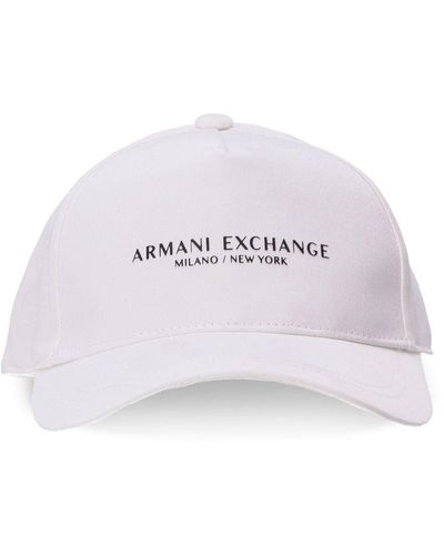 Armani Exchange ロゴ キャップ - ホワイト