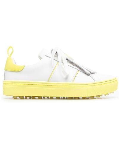 G/FORE Fringe-detail Low-top Sneakers - Yellow