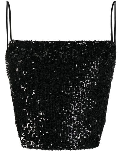 IN THE MOOD FOR LOVE Sequin-embeished Braette - Black