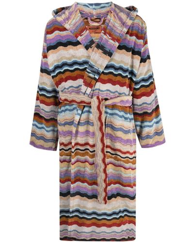 Missoni Bonnie Zig-zag Pattern Robe - Natural