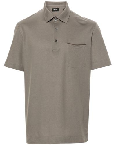 Zegna Patch-pocket Polo Shirt - Grey