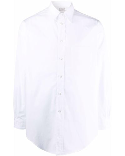 Maison Margiela Camisa con bolsillo de parche - Blanco