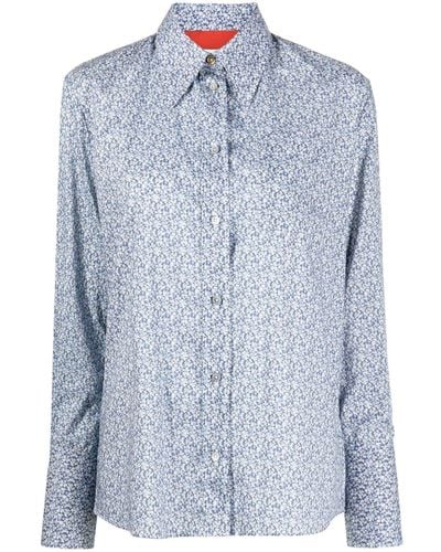 Paul Smith Liberty Floral-print Cotton Shirt - Blue