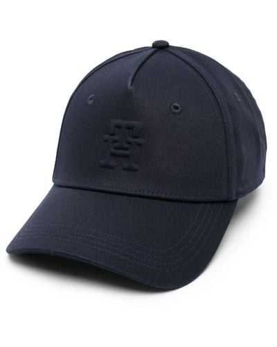 Tommy Hilfiger Iconic Logo-embossed Cotton Cap - Blue