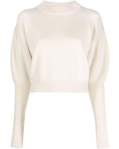 Alexander McQueen Klassischer Cropped-Pullover - Weiß