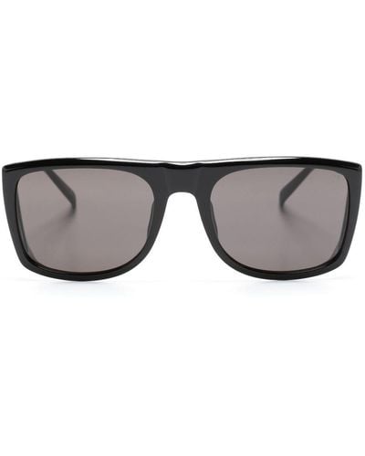Dunhill Side-flap Square-frame Sunglasses - Gray