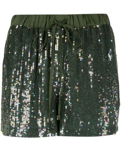 P.A.R.O.S.H. Sequin-embellished Shorts - Green