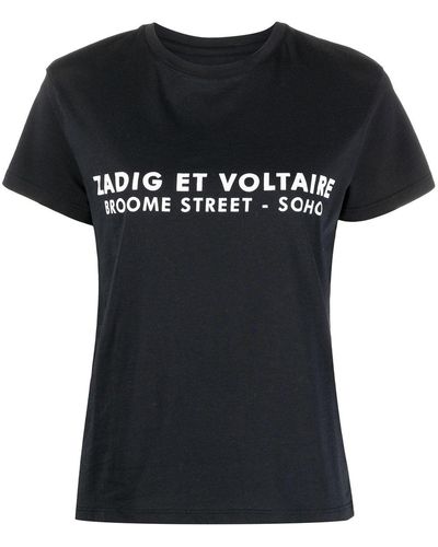 Zadig & Voltaire スローガン Tシャツ - ブラック