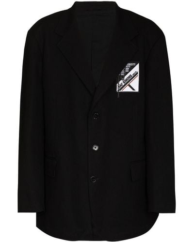 Raf Simons ロゴ シングルジャケット - ブラック