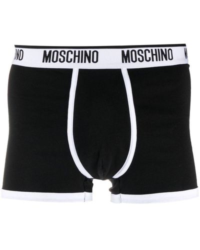 Moschino Boxer à taille à logo - Noir