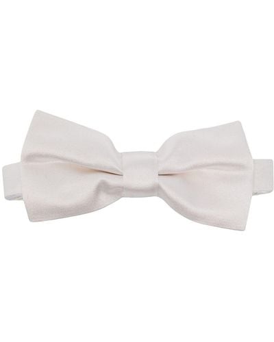 Givenchy Silk Clip-on Bow Tie - White