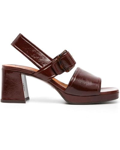 Chie Mihara 70mm Ginka Leather Sandals - Brown