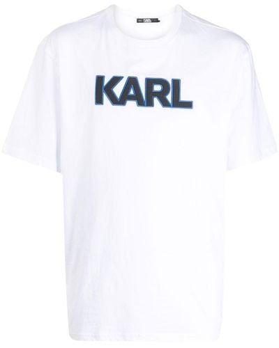 Karl Lagerfeld Logo-print Detail T-shirt - White