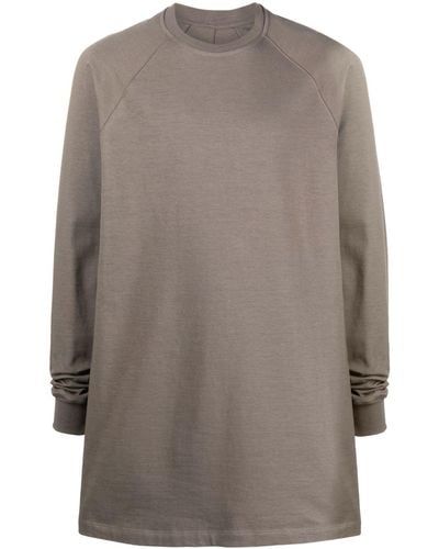 Rick Owens Long-sleeve Cotton Sweatshirt - Grey