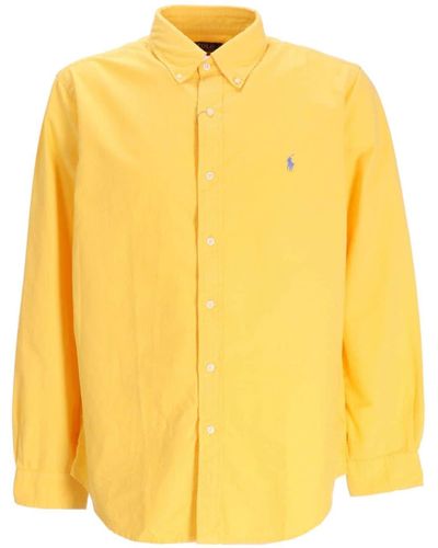 Polo Ralph Lauren Cotton Button-down Long-sleeved Shirt - Yellow