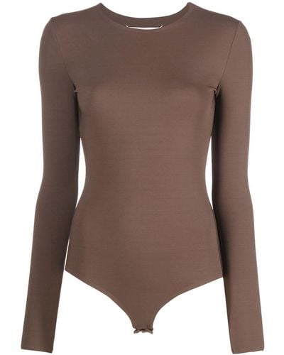 Maison Margiela Four-stitch Jersey Bodysuit - Brown